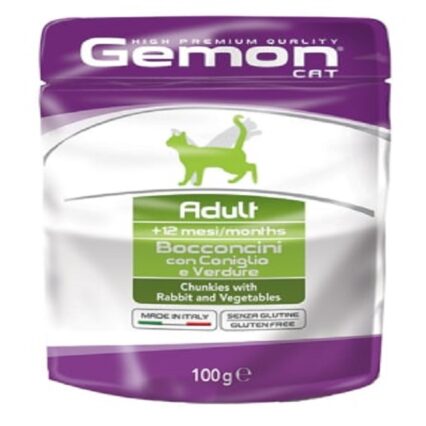 GEMON POUCH CAT ADULT RABBIT/VEG