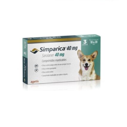 SIMPARICA 40MG 3 TABLETAS 10 A 20KG