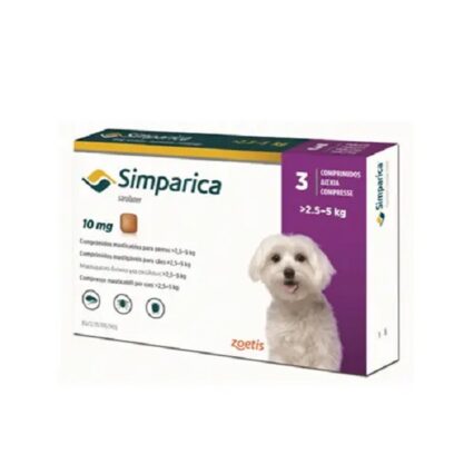 SIMPARICA 10MG 3 TABLETAS 2.5 A 5KG