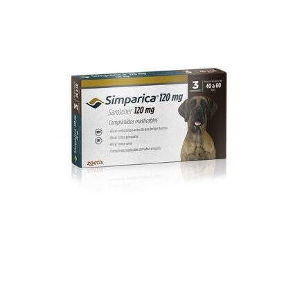 SIMPARICA 120MG 1 TABLETA 40 A 60KG