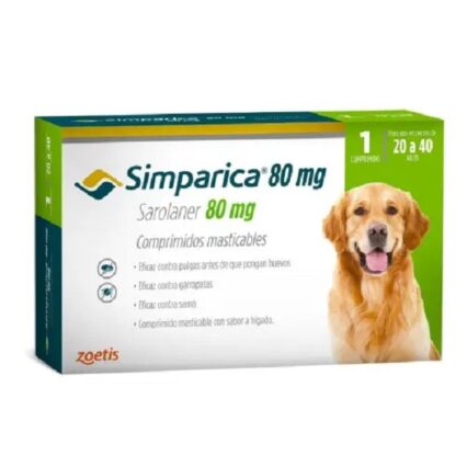 SIMPARICA 80MG 1 TABLETA 20 A 40KG