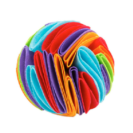 PELOTA ARCOÍRIS OLFATIVA PARA MASCOTAS (20CM- 160 GR)