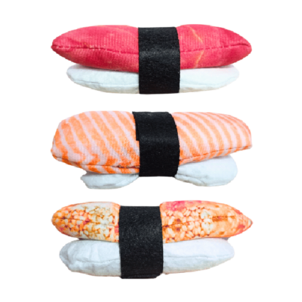 JUGUETE PELUCHE DE SUSHI + CATNIP 10CM