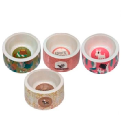 PLATOS PARA MASCOTAS PROFUNDO MELAMINA (DISEÑOS) 1600ML 22*26*10CM 460G