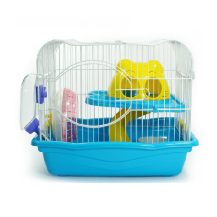 JAULA PARA HAMSTERS 2 PISOS 35.5 X 27 X 28 CMS