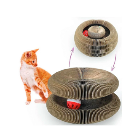 RASCADOR ORGÁNICO PARA GATOS COLORES "ABIERTO 1.30 CM ENROSCADO 70CM"