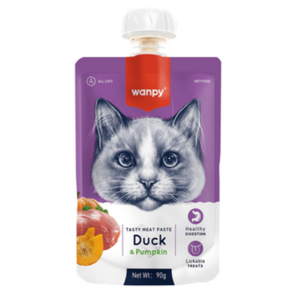 WANPY TASTY MEAT CAT DUCK & PUMPKIN 90GR