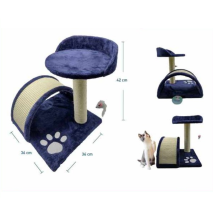 RASCADOR GATO HUELLA 42X36X36