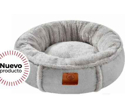 WONDER DOG CAMA CIRCULAR PERRO GRIS
