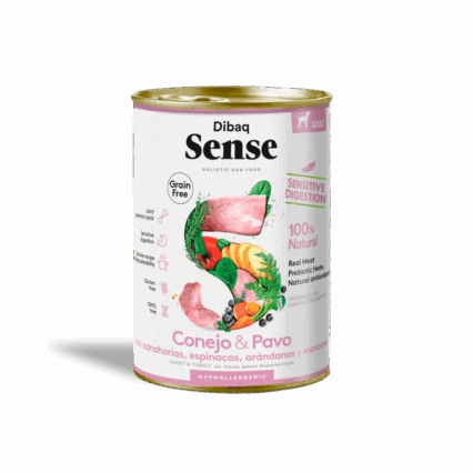 SENSE LATA ADULTO CONEJO Y PAVO 380GR